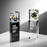 Trophée Globe de Golf Personnalisé Haut de Gamme Gravé et Durable pour Anniversaire d'Entreprise, Souvenir ou Récompense pour Contribution d'Employé