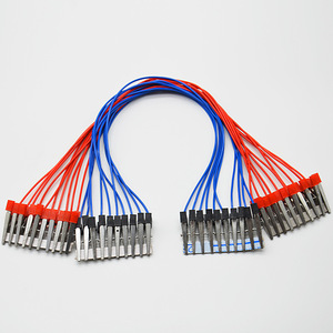 Student experimental wires, two alligator <b>clips</b>, electrical circuit connection wires, physics experiment. - Product Image 1