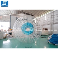 Ballon Zorb Gonflable pour Terrain Herbacé, Ballon Hamster Humain, Ballon Roulant en PVC Résistant à l'Usure, Jeu de Ballon d'Équipe en Plein Air