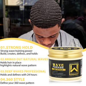Wave <span class=keywords><strong>Pomade</strong></span> all'ingrosso 360 stile idratare i <span class=keywords><strong>capelli</strong></span> mentre tenere Wave Styling impermeabile e di lunga durata extra Hold Wave prodotto - Product Image 3