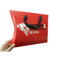 Boîtes d'emballage à prix compétitif Sacs en papier d'oreiller personnalisés avec logo pour emballage d'extension de cheveux Boîte rouge