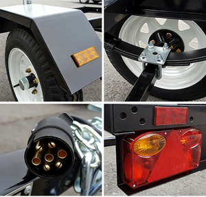 Eje de Remolque Reforzado para ATV Agrícola, Capacidad de Carga de 250 kg, Remolque Basculante con <span class=keywords><strong>Rueda</strong></span> Guía y Enganche para Pequeña Carga, Cortacésped - Product Image 6