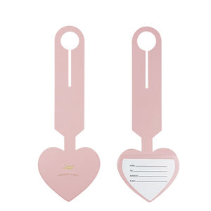 Etiqueta de Equipaje de Cuero PU con Forma de Corazón Personalizada para Seguros de Automóviles, Agricultura, Educación, Agencia de Viajes, Bodas, Regalos Novedosos - Product Image 4