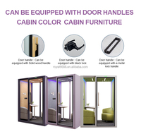 Cabine de réunion insonorisée portable pour bureau, 60% de matériau absorbant le son, taille personnalisable pour usage domestique, luxe et confort.