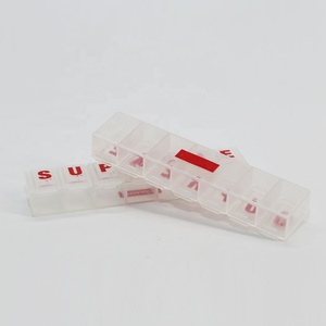 Pastillero Semanal de Plástico Portátil con Logotipo Personalizado, Organizador de Medicamentos Diario para Viajes, Estuche para Pastillas de 7 Días - Product Image 3