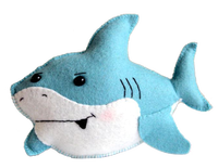 Kit de bricolage personnalisable Mini requin cousu animaux pour enfants 15x10x5cm feutre taille couleurs assorties