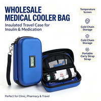 Sac isotherme médical en gros avec affichage de la température, étui de transport portable pour la chaîne du froid, idéal pour le stockage d'insuline et de médicaments