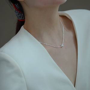 Collar de Plata de Ley S925 para Mujer con Cadena de Coliflor Brillante y Diseño de Perlas de Imitación, Joyería Fina - Product Image 5