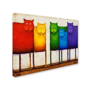 100% Hand Painted Abstract <strong>Pussy</strong> Oil Painting on Canvas Lovely rainbow Cat Abstract Cat <strong>Pussy</strong> Oil Painting - Product Image 6