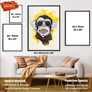 UNIART <span class=keywords><strong>surrealismo</strong></span> moda scimmia tela acrilica pittura a olio opera d'<span class=keywords><strong>arte</strong></span> pura creazione fatta a mano surreale pittura a olio galleria <span class=keywords><strong>arte</strong></span> - Product Image 5