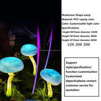 Sculpture lumineuse de champignon enchanté Ip65 Led extérieure pour le sentier du parc et l'ambiance du festival