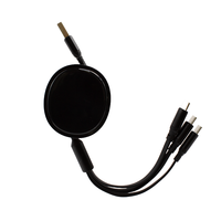 Cable de Datos de Carga Rápida 3 en 1, Cable USB Extensible Personalizado con Carga Segura para Múltiples Dispositivos