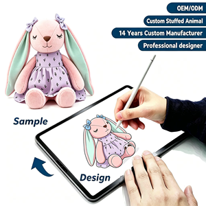Jouets en peluche personnalisables très demandés : Lapins en peluche à longues oreilles pour bébés, jouets pour enfants, OEM ODM - Product Image 1
