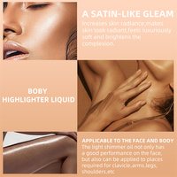Gloss repulpant pour les lèvres de marque privée huile scintillante pour le corps crème cosmétique bronzante paillettes maquillage liquide surligneur