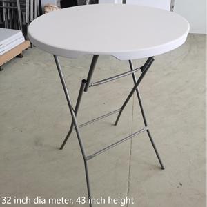 Mesa de Cóctel Plegable Redonda de Plástico de 110 cm de Alto, Resistente, para Exteriores, Hoteles, Escuelas, Gimnasios, Fiestas, Eventos, Bodas, en Oferta - Product Image 1