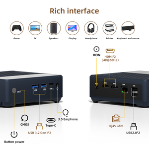 كمبيوتر مصغر N2940 AMD R5 R7 3450U 3500U 3700U رباعي النواة، كمبيوتر مصغر يعمل بنظام لينكس وويندوز، كمبيوتر صغير للأعمال والعمل المنزلي - Product Image 3