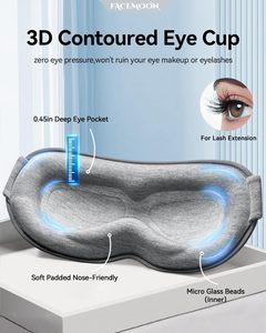 Antifaz para <span class=keywords><strong>Dormir</strong></span> de Bambú Reutilizable, 100% Opaco, con Contorno 3D para Extensiones de Pestañas, para Mujeres y Hombres - Product Image 4