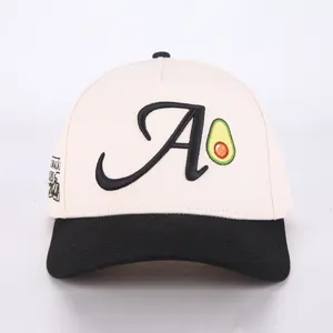 Grosir kustom 5 Panel hijau Underbrim akrilik topi ayah pria olahraga Gorras,3D Logo bordir topi bisbol pria terstruktur