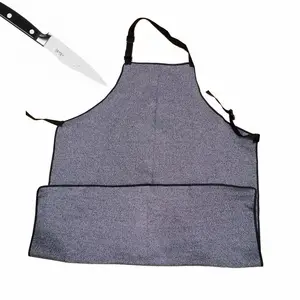 Factory Heavy Duty Working Apron Welder Cut Resistant Knitted Welding Apron For Man A5 Level Glass Industry Aprons