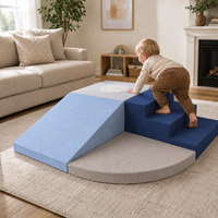 Marchepieds d'escalade en mousse souple anti-collision haute densité, pente respirante en velours côtelé, jouet d'éveil pour tout-petits, entraînement sensoriel intérieur pour tout-petits