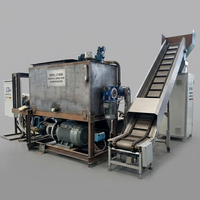 Machine de défibrage haute performance pour noix de coco et palmiers avec moteur et boîte de vitesses, extracteur de tourbe de coco, capacité 300-500 kg/h, certifiée CE