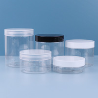 Pots en plastique PET de 30 ml/60 ml/120 ml/150 ml/200 ml/250 ml/300 ml/500 ml/1000 ml, contenants cosmétiques avec couvercles