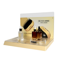 Support de présentation de peigne de massage détachable moderne et élégant pour la chambre à coucher, la coiffeuse, support à coussin d'air, disque transparent