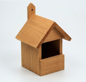 Özelleştirilebilir bambu kuş yuvalama kutusu açık evcil hayvan kafesi düğme kapatma katı hayvan desen sürdürülebilir böcek evi yaşam için - Product Image 4