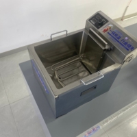 Friteuse électrique commerciale Hansu 15L à double température avec affichage numérique 4000W pour frites et snacks, avec contrôle de la température