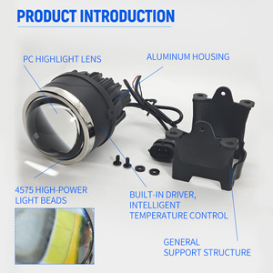<span class=keywords><strong>Cencer</strong></span> 12V 3 pouces H11 Bi Xénon LED Phare antibrouillard en aluminium avec lentille de projecteur 40W 3000K IP67 Étanche Adaptation universelle Tout-terrain - Product Image 3