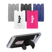 Soporte Adhesivo en Forma de U para Teléfono Móvil, Tarjetero con Logotipo Impreso para Tarjetas de Crédito