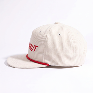 Casquette en velours côtelé non structurée à 5 panneaux avec logo brodé personnalisé OEM et fermeture snapback à cordon - Product Image 4