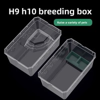 Terrarium pour reptiles H19H20 en plastique, petite/moyenne/grande boîte d'élevage pour tortues, araignées, geckos, grenouilles cornées, mille-pattes
