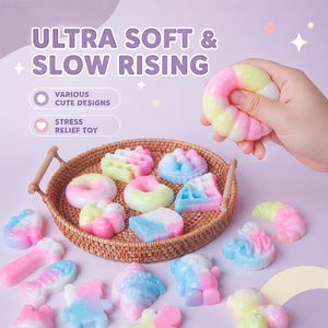 Jouet anti-stress en silicone souple à rebond lent, jouets <span class=keywords><strong>de</strong></span> décompression en TPR Mochi Squishies animaux et aliments pour enfants et adultes - Product Image 1