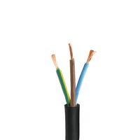 Kabel pompa bawah air datar 3 & 4 inti, isolasi karet 600V 50mm2