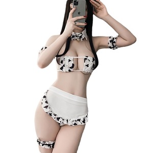 Nuevo estilo para mujer ver a través de <span class=keywords><strong>Sexy</strong></span> <span class=keywords><strong>Anime</strong></span> vaca <span class=keywords><strong>Bikini</strong></span> Lencería Lolita <span class=keywords><strong>Sexy</strong></span> caliente transparente Cosplay ropa interior - Product Image 4