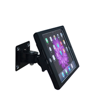 Support mural antivol réglable Dsupport pour iPad Mini 12345, noir/argent, rotatif à 360 degrés, en métal aluminium, pour tablette PC
