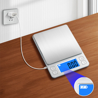 Balance de poche numérique J&R 1000g 0,01g à haute précision avec écran LCD rétroéclairé pour bijoux et cuisine