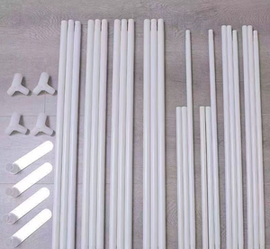 เสาค้ำมุ้งกันยุง-เหล็กชุบสีขาว แบบท่อ ชิ้นเดียว <span class=keywords><strong>ซื้อ</strong></span>สามชิ้น แถมอุปกรณ์เสริม - Product Image 1