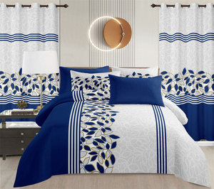 Juego de Sábanas de 8 Piezas de Tela de Calidad 100% Poliéster, Sábana Ajustable Suave con Cortinas a Juego, Tamaño King - Product Image 4