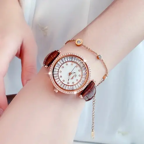 سكوتي تي مخصص بالجملة بلينغ السيدات ساعة اليد الماركات سيدة ساعة الكوارتز ساعات المعصم سيدة التصميم