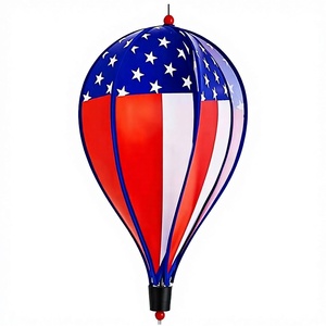 Vente en gros d'ornements en PVC en forme de montgolfière, moulin à vent en spirale, tourne-vent de 180 cm, résistant aux intempéries, imperméable pour la maison et le jardin - Product Image 3