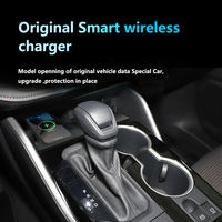 Support de téléphone magnétique sans fil rapide pour voiture avec chargeur allume-cigare et indicateur LED, compatible Toyota Highlander 4/Kluger