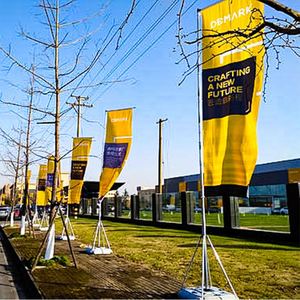 Drapeaux plumeaux personnalisés imprimés numériquement, style fanion, pour plage, extérieur, agriculture, en tissu polyester, pour affichage - Product Image 2