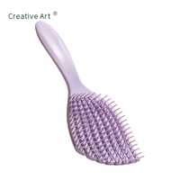 Brosse démêlante écologique avec logo imprimé personnalisé brosses à cheveux démêlant pour femmes cheveux bouclés démêlant avec boîte