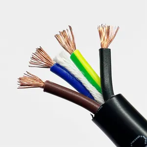 Cable Flexible RVV, 2 3 4 5 Core Cable eléctrico Cable de alimentación de cable de alimentación