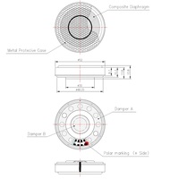 Haut-parleur pour casque audio 300 Hifi Audio 50mm en aluminium pleine gamme avec diaphragme à bords roulés Hi-compliance en nanofibre FreeEdge