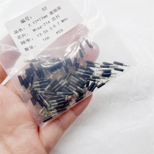 2.12X12mm glass cylinder NFC <b>tag</b> for Very Small Item molding integration - Product Image 5