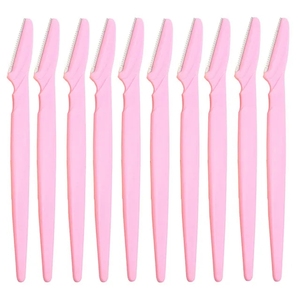 Tondeuse à sourcils en acier inoxydable, rasoir exfoliant pour le visage pour femmes, rasoir à sourcils multicolores - Product Image 2