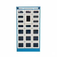 Casier intelligent électronique chauffant pour livraison de repas, armoire de stockage alimentaire transparente, conception durable résistante à la rouille, structure assemblée